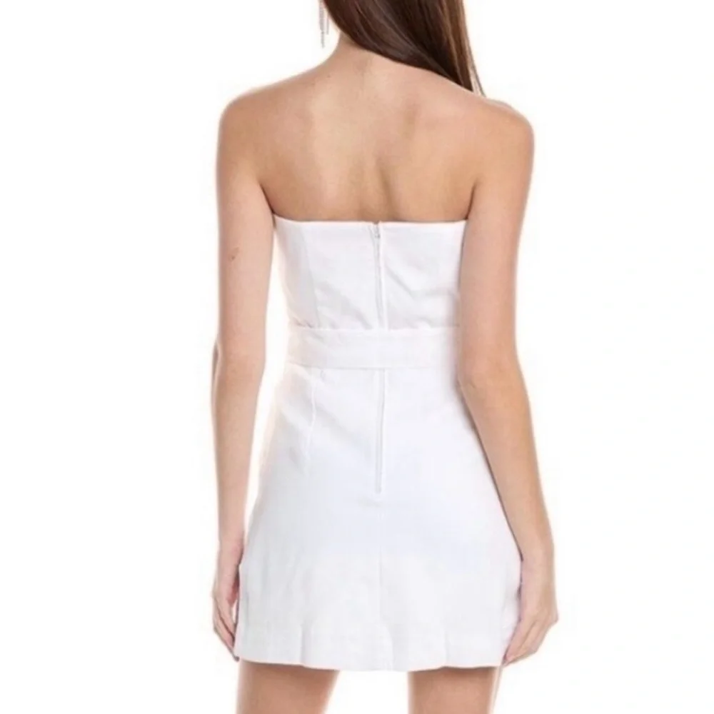 Lilly Politzer Kylo Mini Strapless Skirted Romper in Resort White 4 NWT - Picture 2 of 9